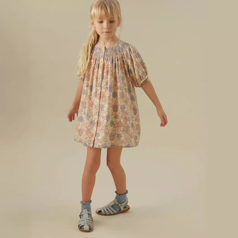 Apolina-vestidos de verano para niña, traje de princesa bordado, Pastoral, 2024