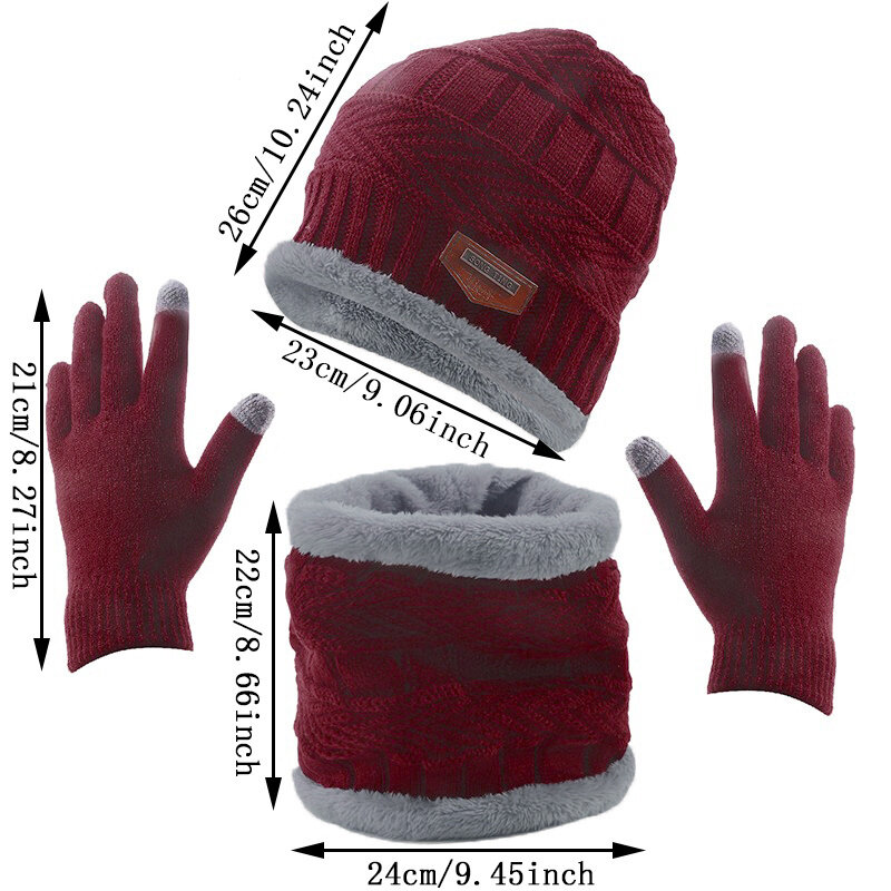 Ensemble bonnet et écharpe en laine unisexe optique, cagoule, masque, bonnet, bonnet, chapeau, femme, hommes, femmes, hiver, 2023