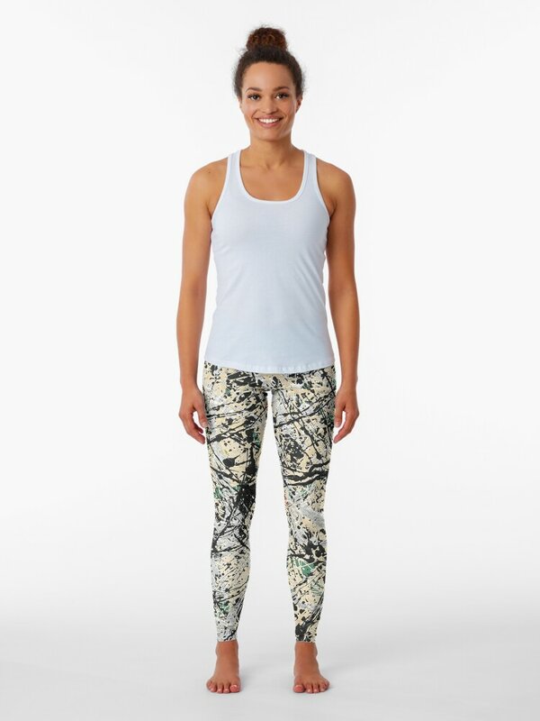 Jackson Pollack-número 32 leggings para mulher, leggings esportivos, calças para academia