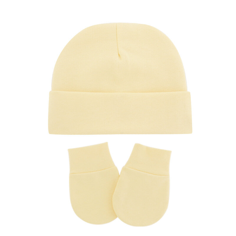 赤ちゃん用の暖かい綿の帽子,男の子と女の子用の手袋のセット,新生児用の写真アクセサリー