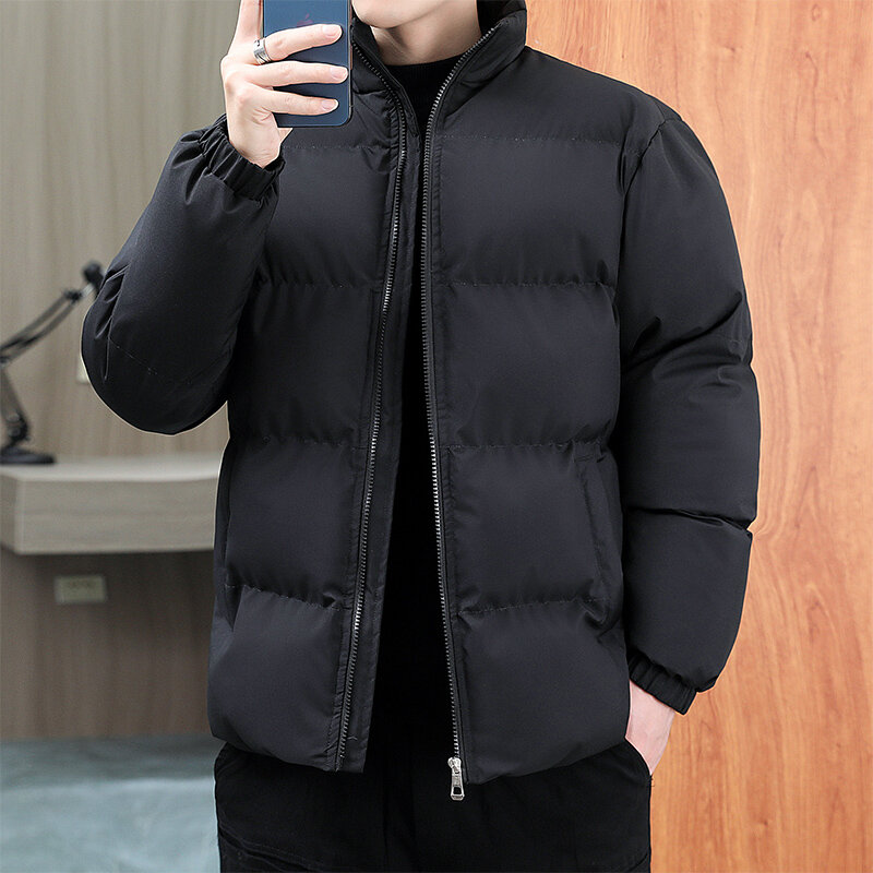 男性と女性のための大きくて平らな綿のジャケット,韓国スタイル,厚いジャケット,ポートスタイル,冬,新しい,2023