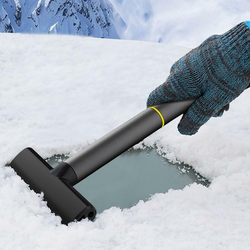 Pá de neve do carro conveniente não-riscar compacto geada neve remoção escova raspador para casa
