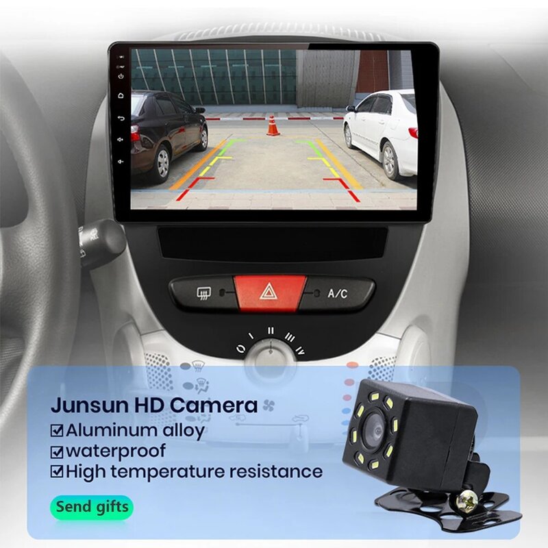 Radio con GPS para coche, reproductor Multimedia con Android 10, 2 Din, unidad principal, estéreo, BT, WIFI, para Peugeot 107, Toyota, Aygo, Citroen C1, 2005-2014