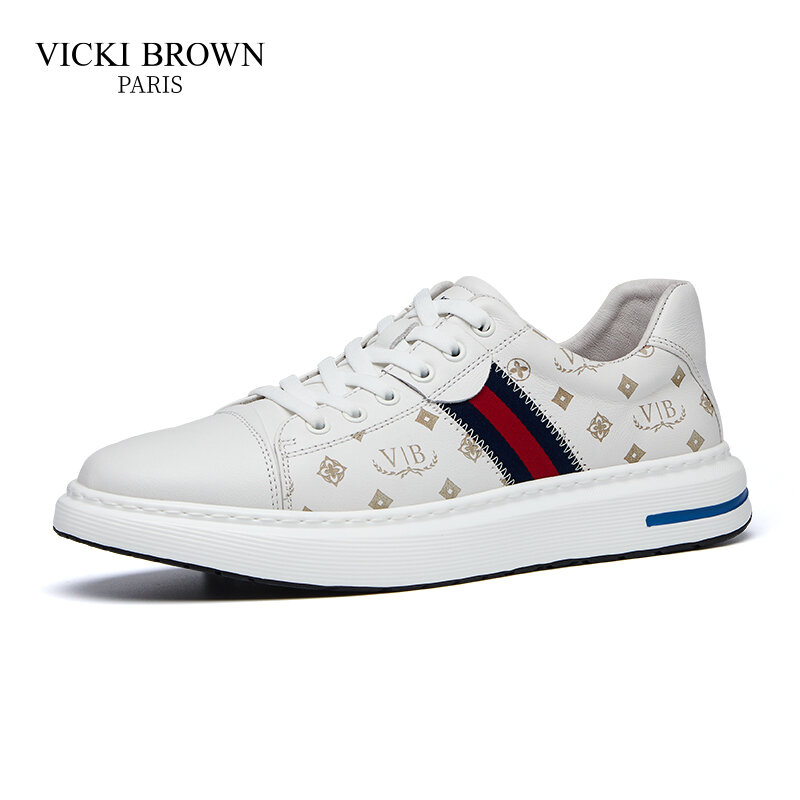 Francuska marka VICKI BROWN wzory czarno-białych butów na co dzień, buty sportowe, buty sportowe na świeżym powietrzu