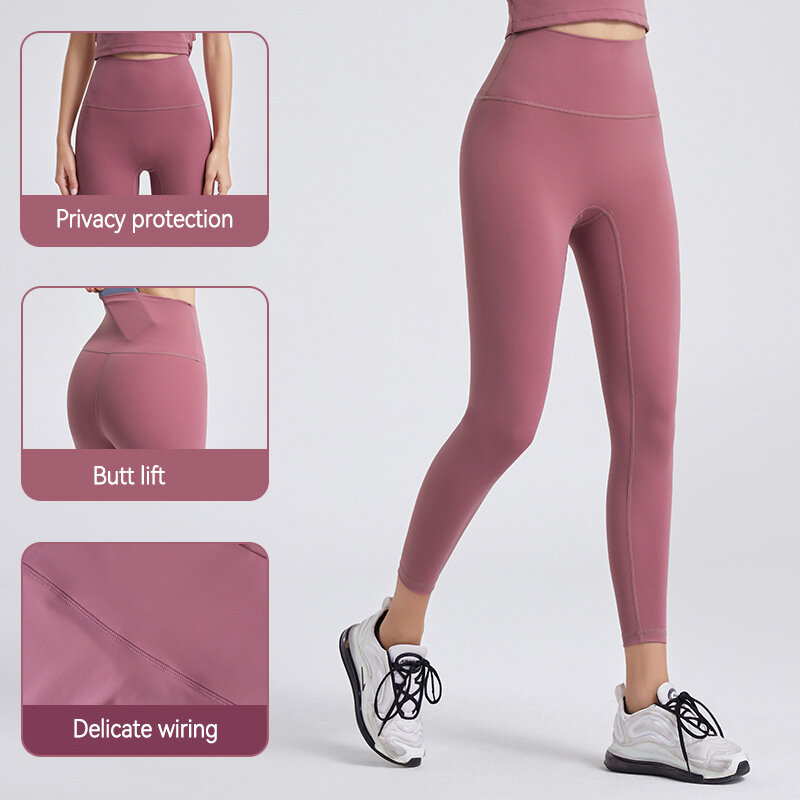 Spodnie do jogi z wysokim stanem Lulu dla kobiet elastyczne obcisłe podnoszenie pośladków Fitness sportowy legginsy do biegania i przerzedzania nogawek nowość