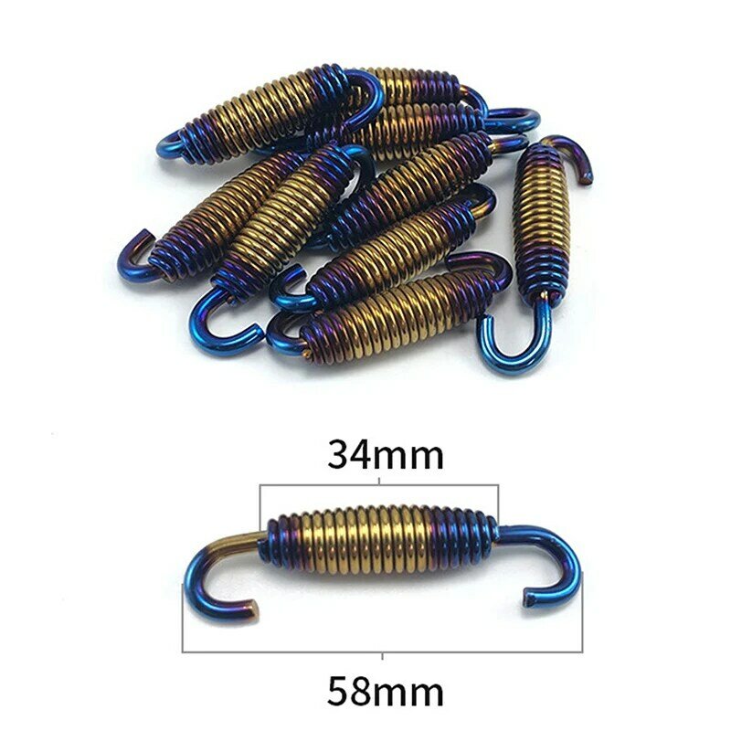 NEW Universal Motorcycle Exhaust Spring Hooks Stainless Steel Exhaust Front