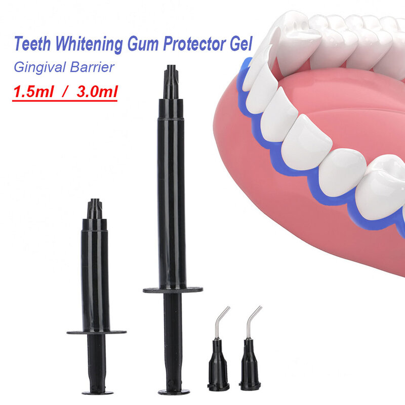 2 pz dentale sbiancamento dei denti barriera gengivale dentista clinica Gum Dam Protector Gel sbiancante per denti Gel sbiancante barile 1.5/3.0ml