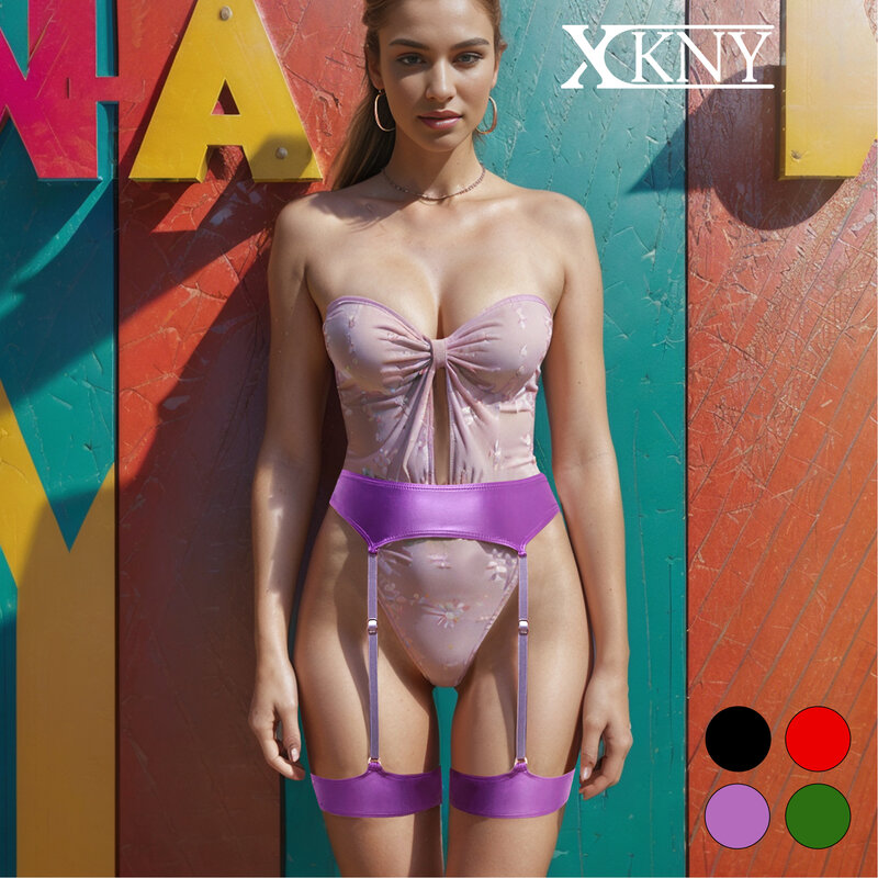 XCKNY-Cinto de cetim brilhante, apertado, óleo de seda, suspensão, escravidão do corpo, tamanho grande, Sling sexy, estilo clássico, roupa interior