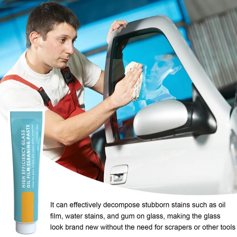 Rimozione della pellicola dell'olio per vetri dell'auto pasta per la rimozione della pellicola di vetro 20g detergente per parabrezza Spray per la rimozione delle macchie d'acqua rimozione della pellicola di vetro dell'auto