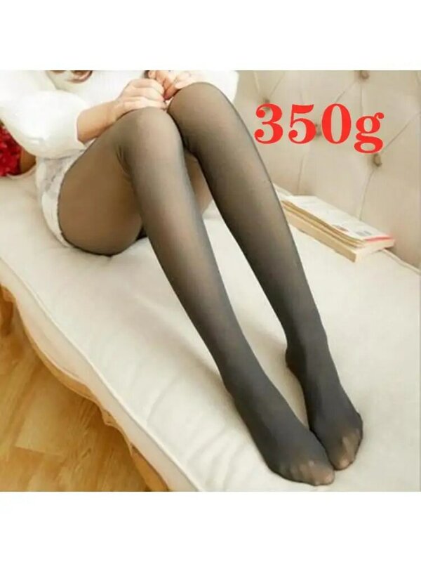 2023 moda donna Plus Size80g 250g-350 45kg-75kg nuove gambe falso traslucido caldo pile morbido Leggings spessi elastici per ragazza