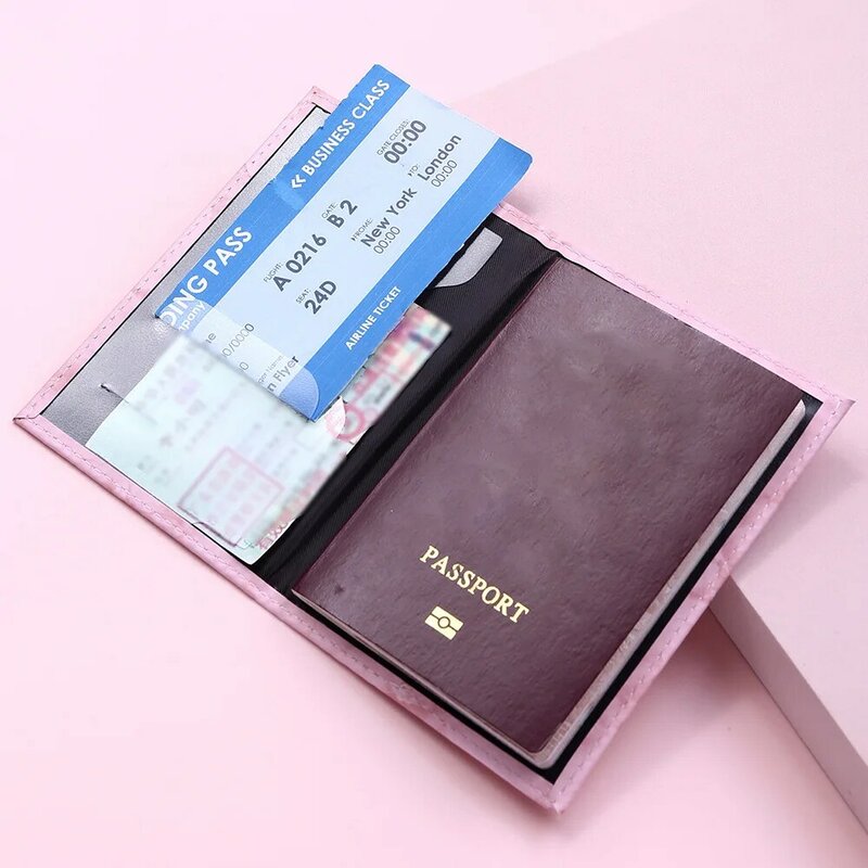 Porta passaporto per biglietti modello in marmo copertine per passaporto uomo custodia protettiva per passaporto da viaggio porta carte di credito ID donna all'ingrosso