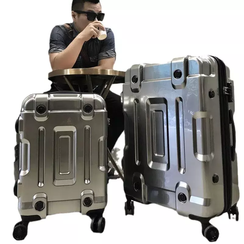 Trendy Good-looking Cool Travel Suitcases Technology Sense Luggage 2023 New Universal Wheel Trolley Case Password Boarding Bag
