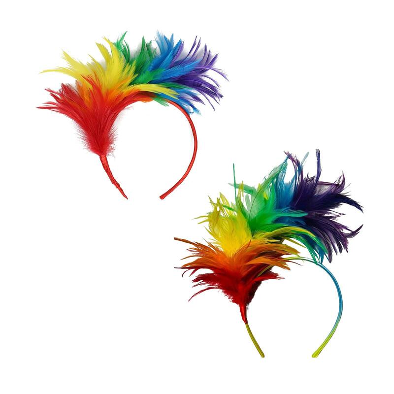 Fascia per capelli in piuma Boho-copricapo elegante per feste e feste