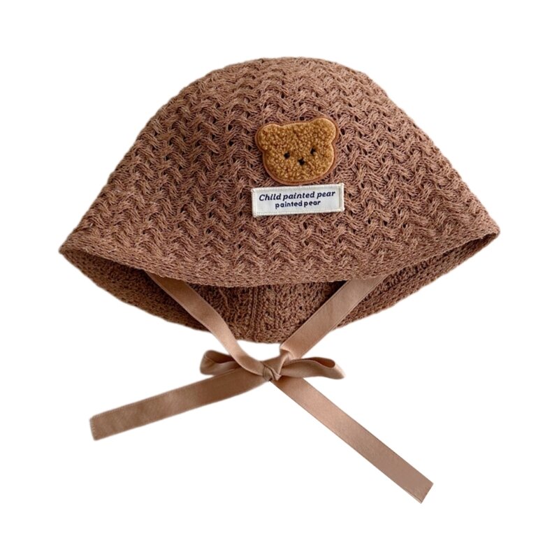 Стильная детская шляпа, защитная шляпа от солнца, детская шляпа-ведро с рисунком медведя для мальчиков и девочек