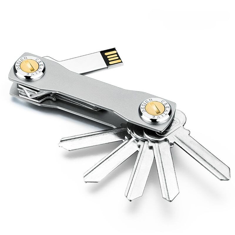 Carteira chave de alumínio para DIY, EDC Pocket Keyholder, Keychain Organizer, marca moderna