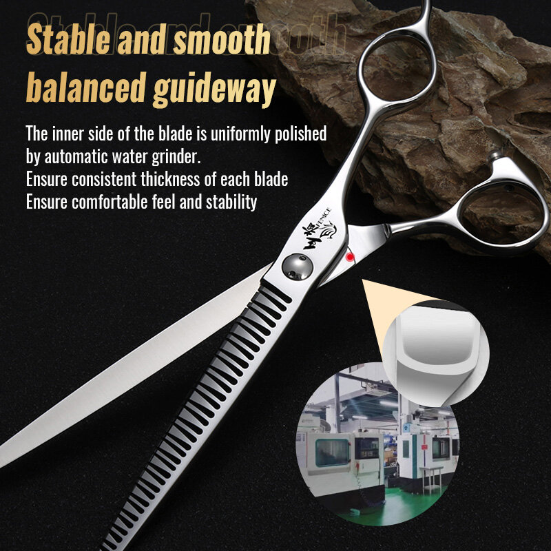 Fenice VG10 gunting perawatan gigi 7.0 inci, gunting kuku ekor ganda gunting penipis 70%/90%