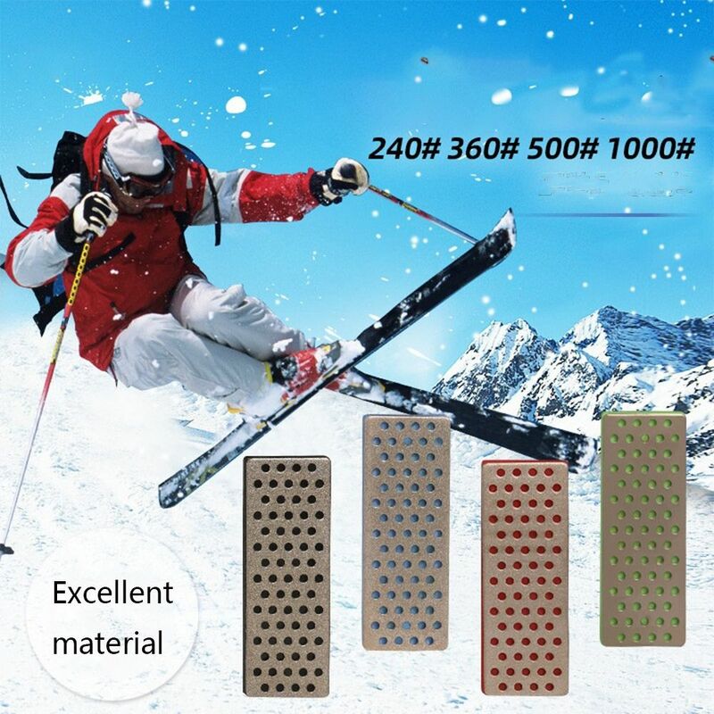 Alat abrasif blok batu asahan halus Polandia 240 360 500 1000 Snowboard Edger profesional 4 gaya Snowboard Sharpener Alpine