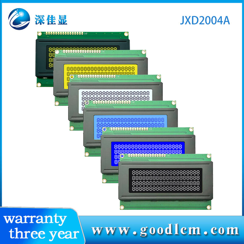 2004 문자 LCD 모듈, 검정 배경에 VA 흰색 문자, 5V HD44780 컨트롤러 또는 ST7066 또는 AIP31066, 20x 4lcm