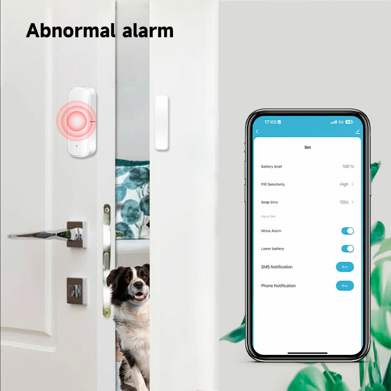Tuya-Sensor de puerta Zigbee para el hogar, Detector de puerta inalámbrico con WiFi, Control remoto por aplicación Smart Life para Alexa y Google Home
