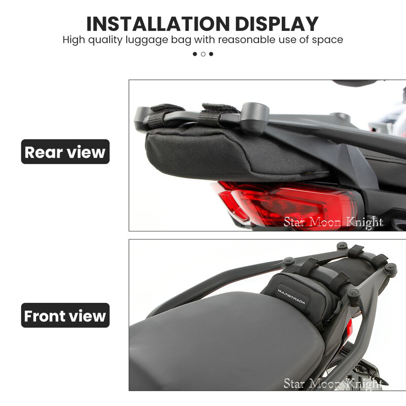 Bolsa de herramientas de almacenamiento de 1.5L para Ducati Multistrada V4 V4 S V4 Rally, bolsa de equipaje a prueba de polvo, bolsa de equipaje de viaje, accesorios