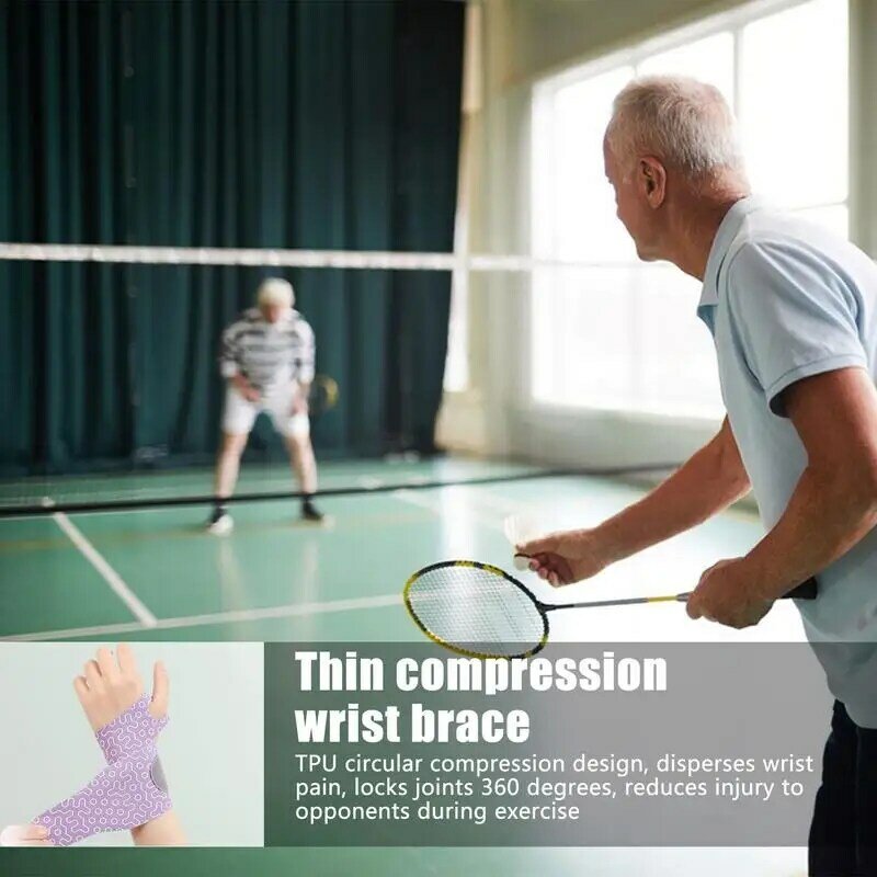 Tali pergelangan tangan kawat gigi tangan, pendukung tangan penjaga kompresi, penjepit Tangan pendukung jempol untuk basket, Badminton, Tenis