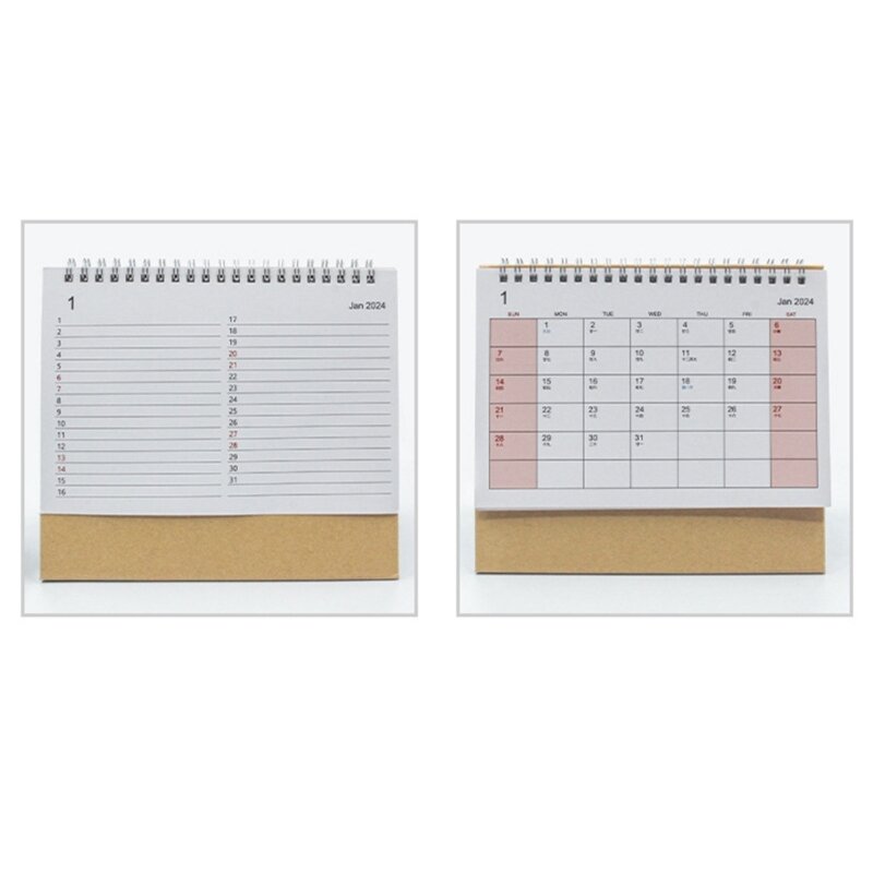 Mini calendari da tavolo portatili 2024 Calendari mensili portatili Calendari da tavolo portatili per uso in ufficio e a casa
