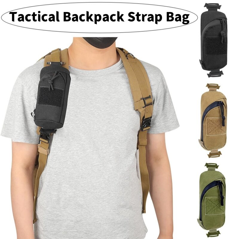 Tactical Backpack Strap Military EDC Tool Bag Compact Bag for Outdoor Hiking Sports Running Small Portable Emergency Storage Bag