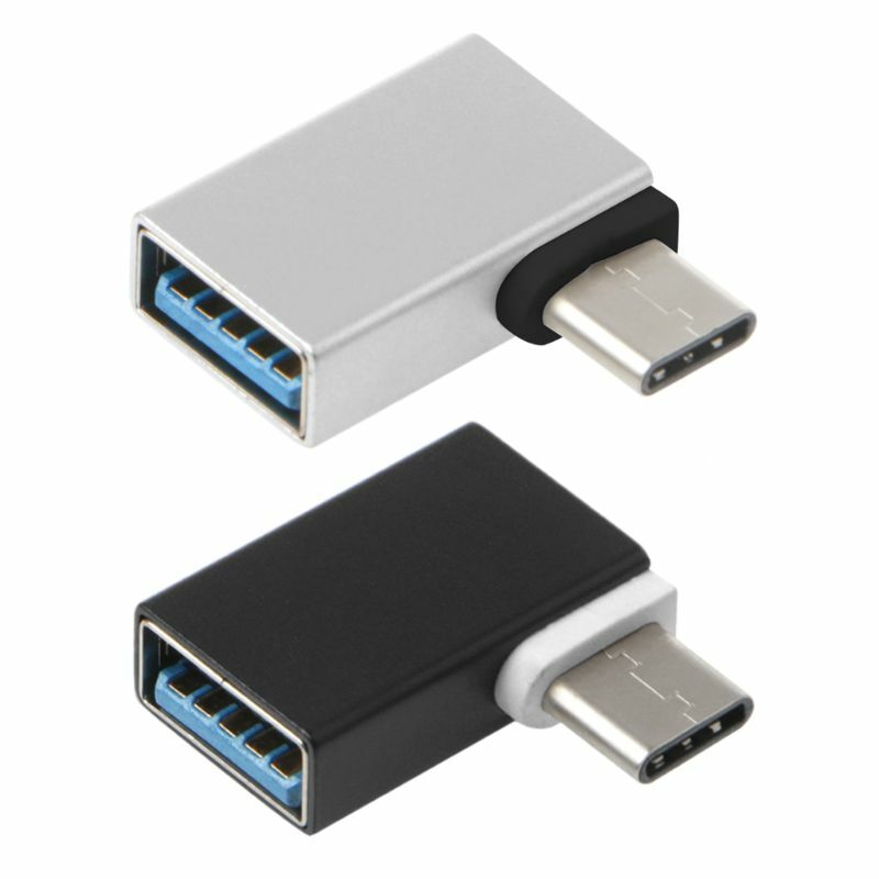 90 Degree Type C To USB Female Data OTG Converter for Macbook Android Phone 51BE