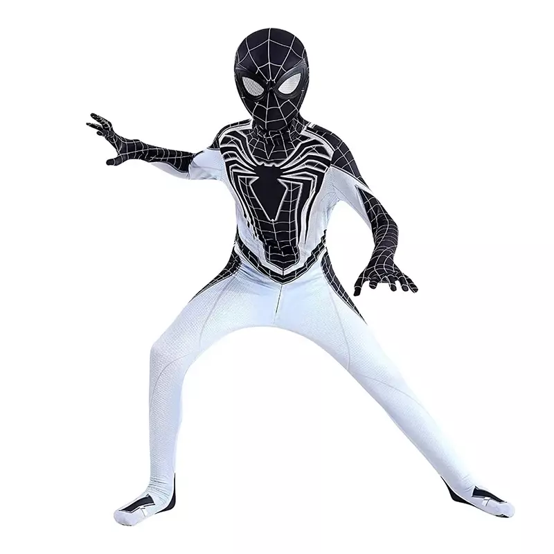 Zona negatif Spiderman kostum Superhero Spider Man Cosplay Bodysuit untuk anak-anak Zentai Halloween Spider Man Cosplay Jumpsuit