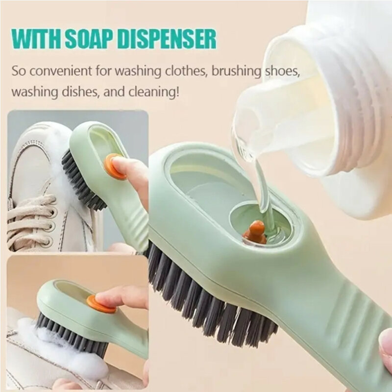 Cleaning Brush Soft Bristled Liquid Shoe Brush Long Handle Brush Clothes Brush Shoe Clothing Board Brush Cleaning Tool