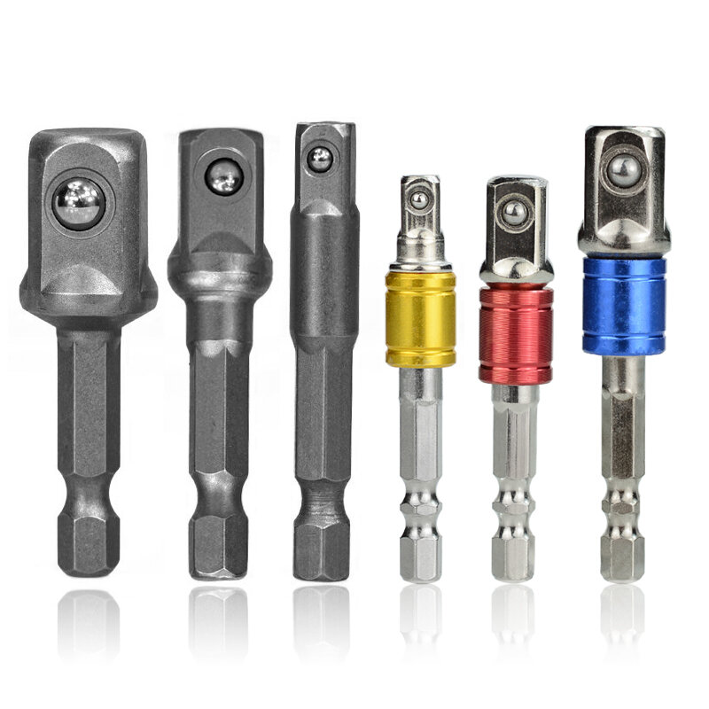 XCAN-Hex Haste Brocas Extensão Rod, adaptador de soquete, acessórios da ferramenta elétrica, Impact Drill Adapter, 1,4 ", 3,8", 1,2 ", 3Pcs