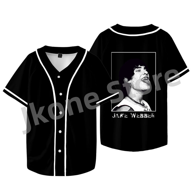 Jake Webber-Chaqueta de béisbol para hombre y mujer, camiseta informal de manga corta, moda de verano