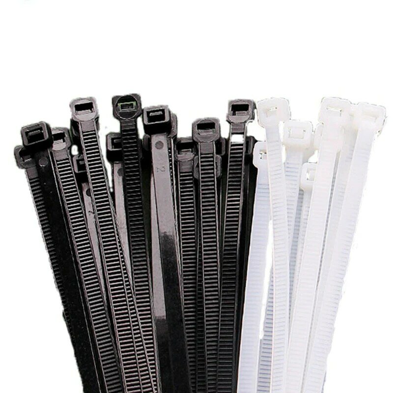100/250/500/1000 buah/tas ReadStar dasi kabel nilon 3x80mm -8x600mm warna hitam putih tersedia nilon 66 ikat kaliper plastik