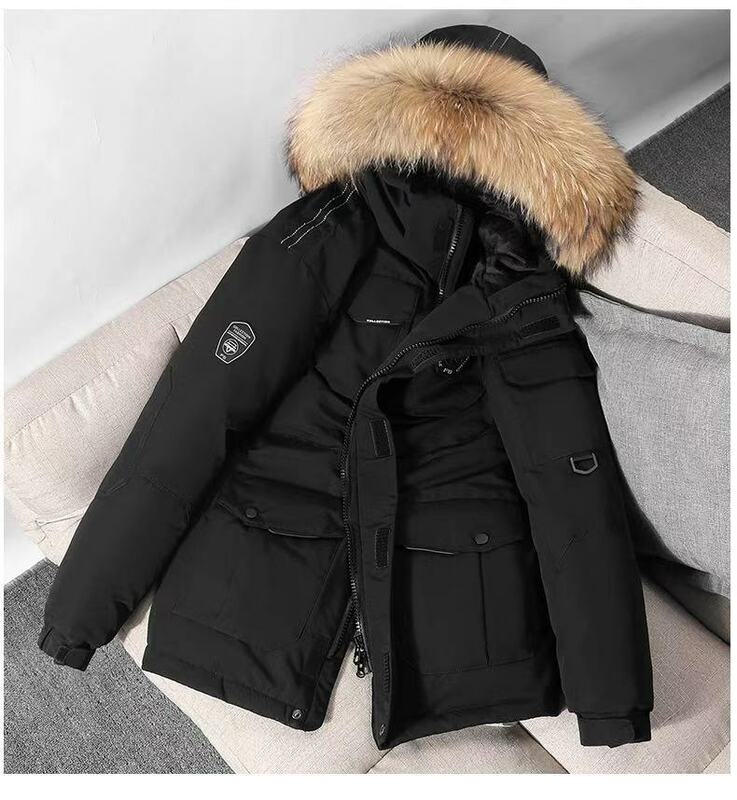 2022 New Arrival Men's High Quality Hooded Winter Down Coat White Duck Down Jacket Thick Warm male Outerwear FeatherOvercoat