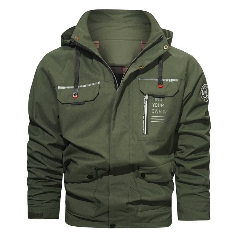 Giacche da uomo Parka da uomo con bottoni invernali cappotto maschile giacca tattica in pile militare per uomo giacca primaverile Militari