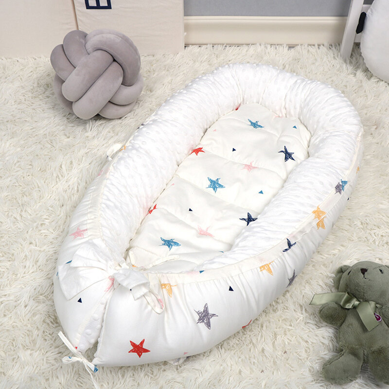 Cama macia do bebê do algodão no ninho do bebê, projeto bonito, cama de bebê, cama de bebê, confortável, seguro, berço