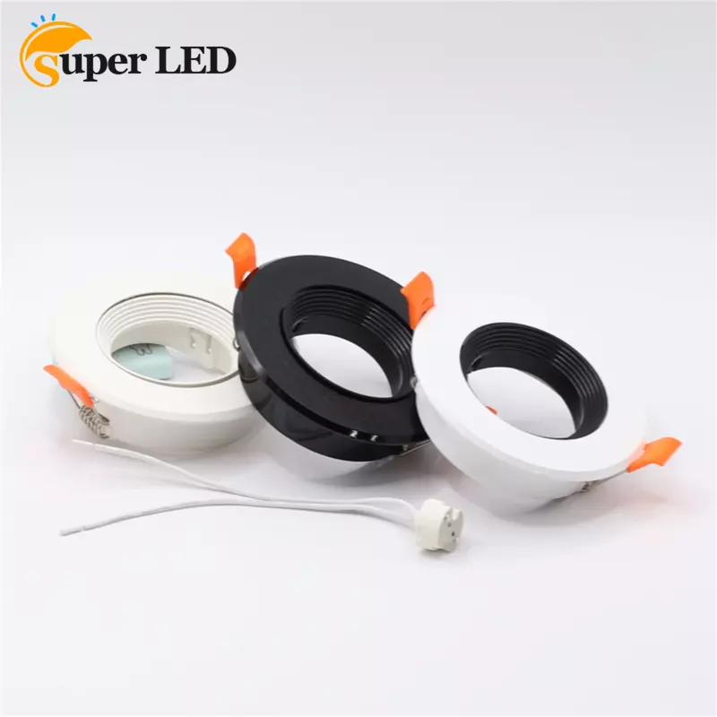 JOYINLED-plástico LED Downlight, embutido luminária quadrada, cortar luz, branco e preto, venda quente, 75mm, GU10, MR16