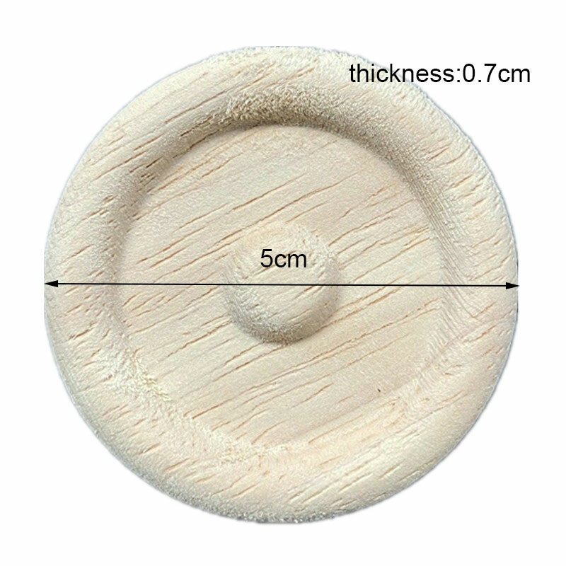 1PC 5cm okrągły Onlay aplikacja drewniane rzeźbione w drewnie naklejka do ozdabiania frontów mebli rogu wystrój szafki lustra akcesoria do dekoracji wnętrz