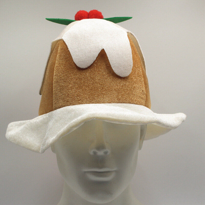 Gorro de pudín de Navidad Unisex para adultos, pantalones de elfo a rayas, sombrero de pudín de Navidad, disfraz para hombres