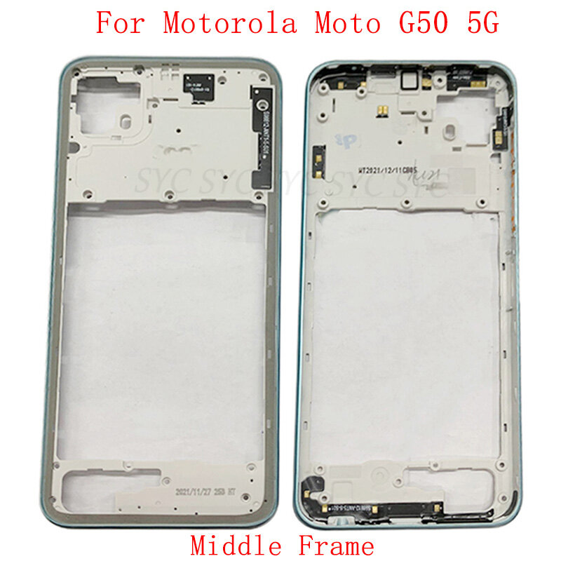 เคสโทรศัพท์กรอบกลางสำหรับ Motorola Moto G50 5G อะไหล่ซ่อมฝาครอบเฟรม