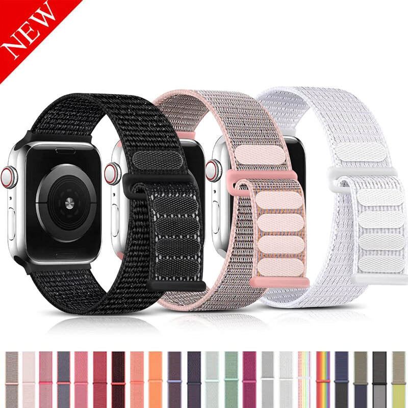 Nylon Band Voor Apple Watch Band 9 8 7 Se 6 5 Ultra2 49Mm 40Mm 44Mm 45Mm 41Mm Accessorie Armband Voor Iwatch Serie 4 3 38Mm 42Mm