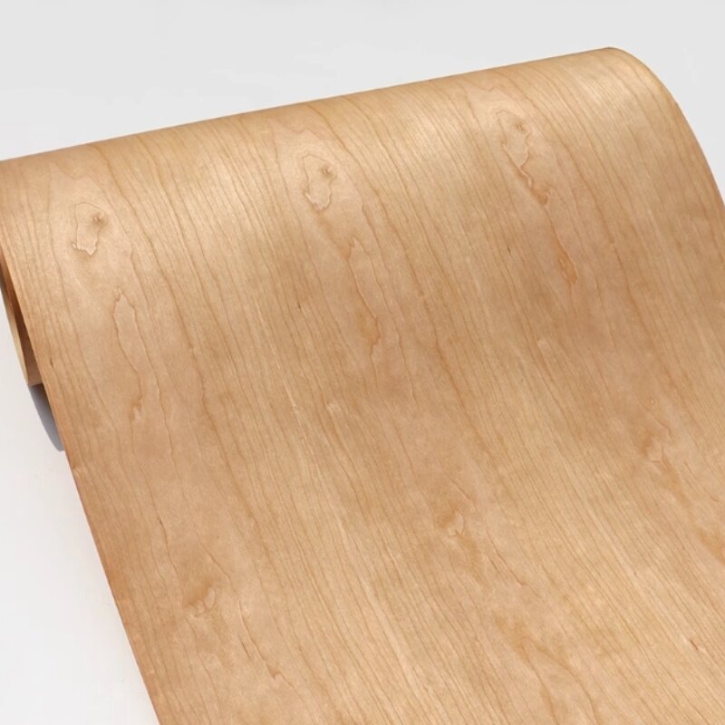 Chapa de madera de cerezo Natural, Papel kraft compuesto, L: 2,5 m x 200x0,3mm