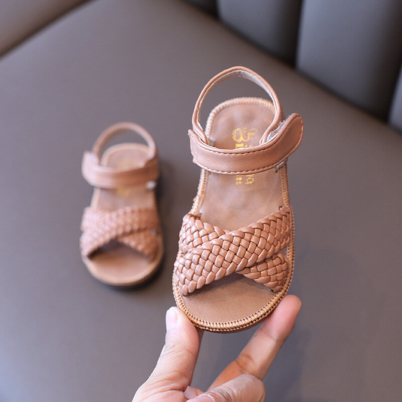Sandálias de verão para meninas, sapatos de praia, confortáveis, macios, casuais, confortáveis, para crianças, princesa, bebê