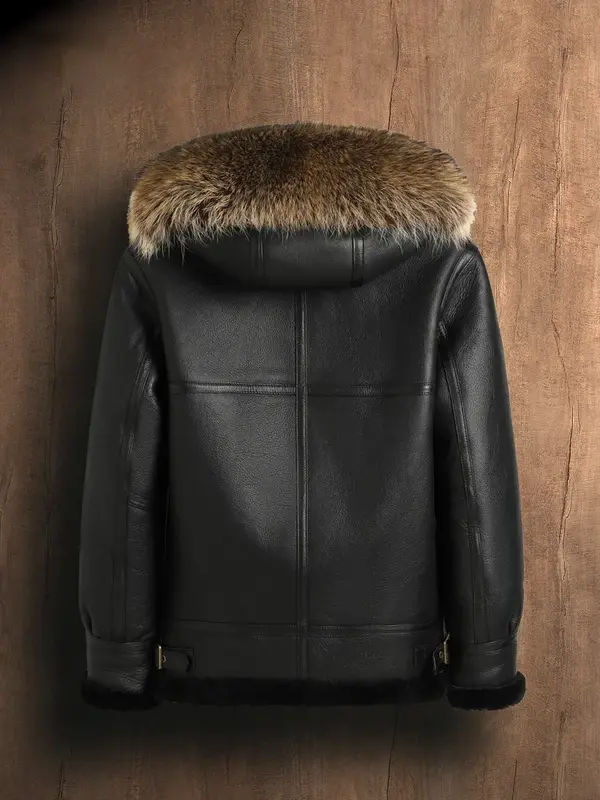 남성용 천연 모피 재킷, 남성용 가죽 재킷, 진짜 양 모피 및 가죽, 겨울 코트, 남성 의류, FCY5710