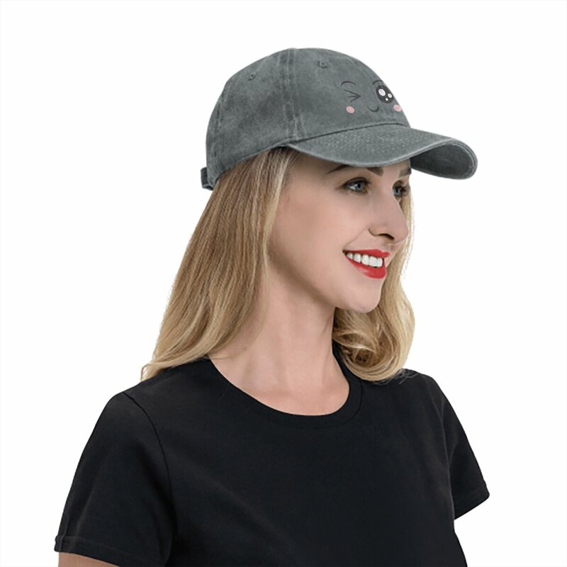 หมวกเบสบอลวิงค์หมวกแก๊ปโผล่คอลเลกชันที่สมบูรณ์ของอิโมติคอนหมวกบังแดดสำหรับผู้ชายผู้หญิง