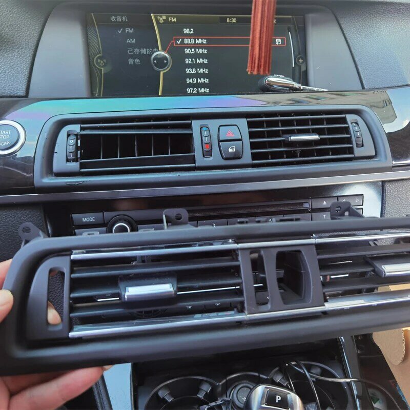 Rejilla de ventilación de aire acondicionado Central de consola delantera para BMW, serie 5, F10, F11, 520i, 523i, 525i, 528i, 535i, 64229166885, 64229209136