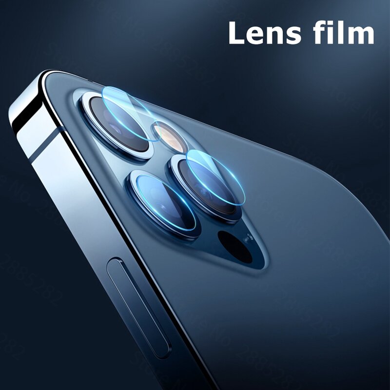 Lente Traseira Película Protetora de Vidro Temperado, Lente de Câmera para iPhone 14, 15, 13, 12, 11 Pro Max, 14 Plus