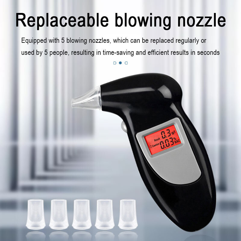 차량 휴대용 음주 운전 호흡기를 위한 조류 부리 차량 호흡 측정기 부는 디지털 디스플레이 탐지기