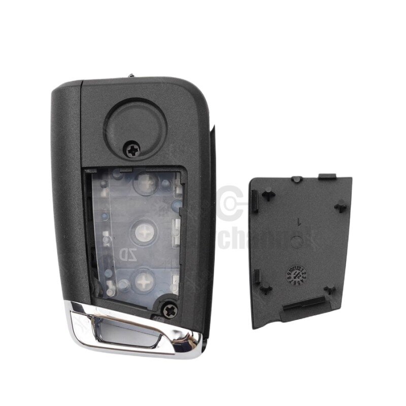 Keychannel 1 buah 3 tombol kunci mobil Shell MQB Flip casing Remote VVDI MQB cangkang pengganti untuk Xhorse kawat Remote Shell Shell