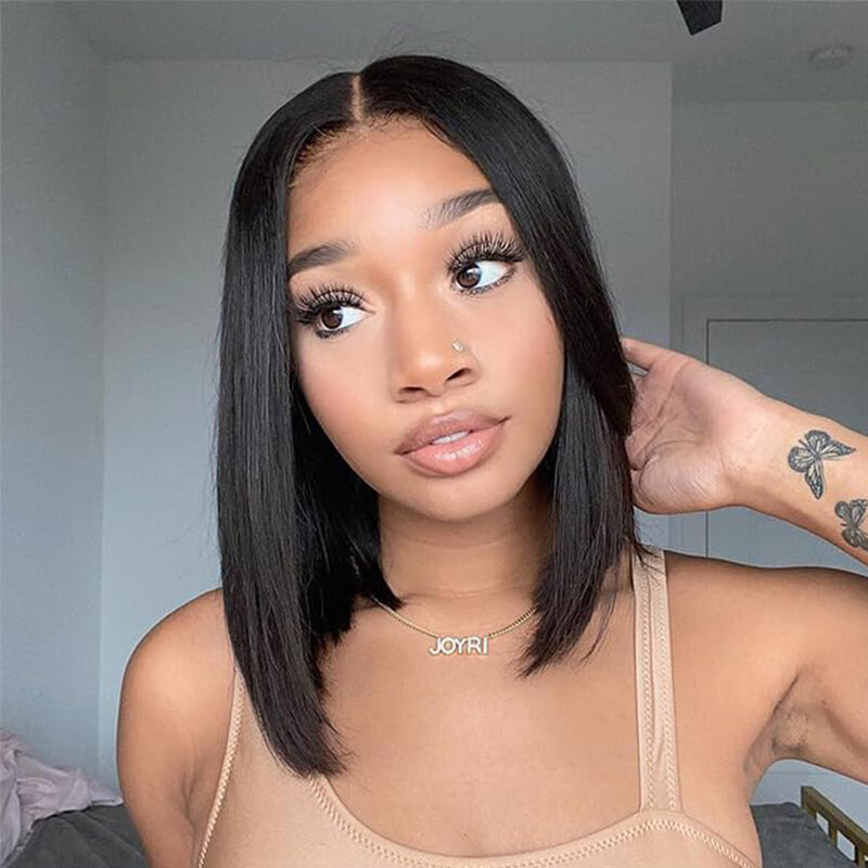 Bob Wig Human Hair 13x4 Lace Front Wigs Human Hair Wigs for Black Women Short Glueless Wig Human Hair Pre Plucked with Baby Hair